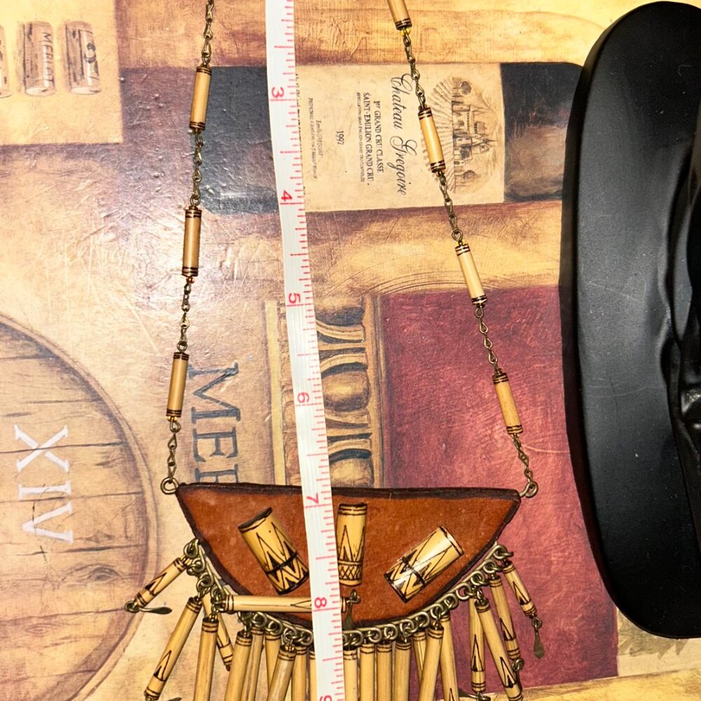 Charming Wooden and Vibrant Bead Bib Necklace - Picture 4 of 4